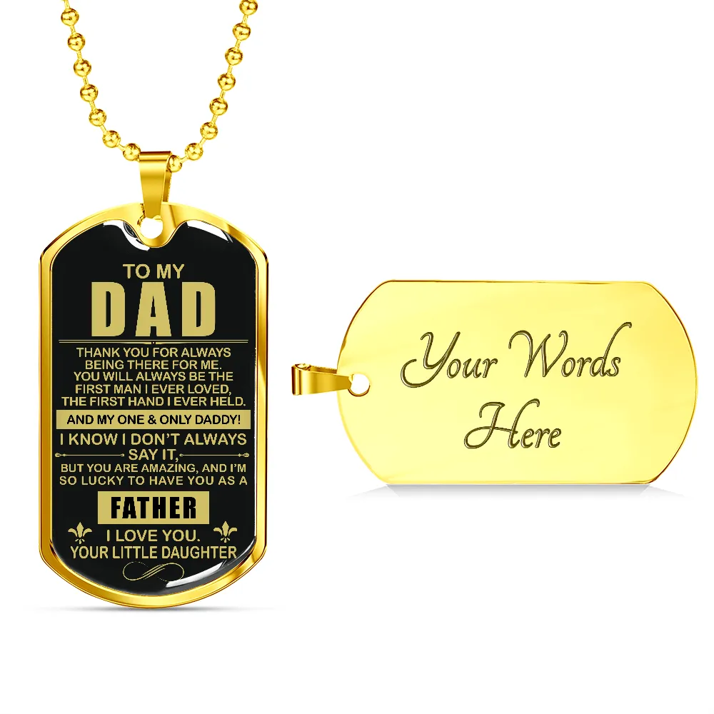 Thank You Dad - Dog Tag