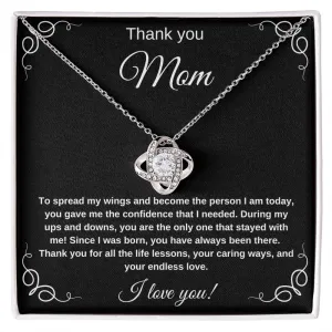 Thank You Mom for helping me spread my wings Necklace