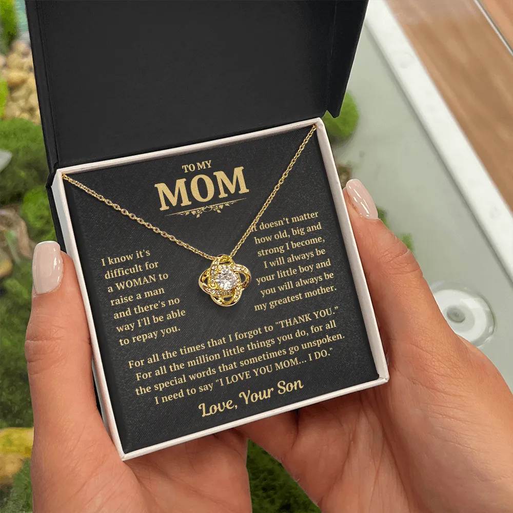 Thank You Mom Necklace Gift From Son