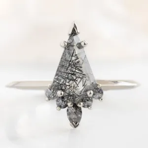 The Aster Ring | 1.10ct Kite Tourmaline in Quartz in 14K White Gold