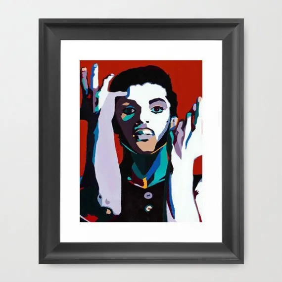 The Cherry Moon - Prince portrait art - Limited Edition Giclee Art Prints & Wall Decor - Vakseen Art