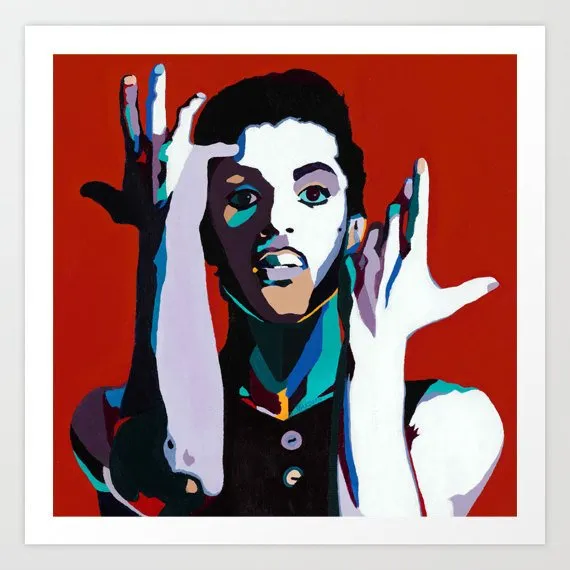 The Cherry Moon - Prince portrait art - Limited Edition Giclee Art Prints & Wall Decor - Vakseen Art
