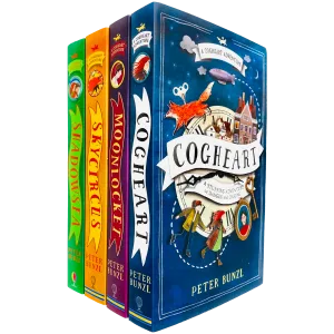 The Cogheart Adventures 4 Books Collection Set by Peter Bunzl (Cogheart, Moonlocket, Skycircus & Shadowsea)