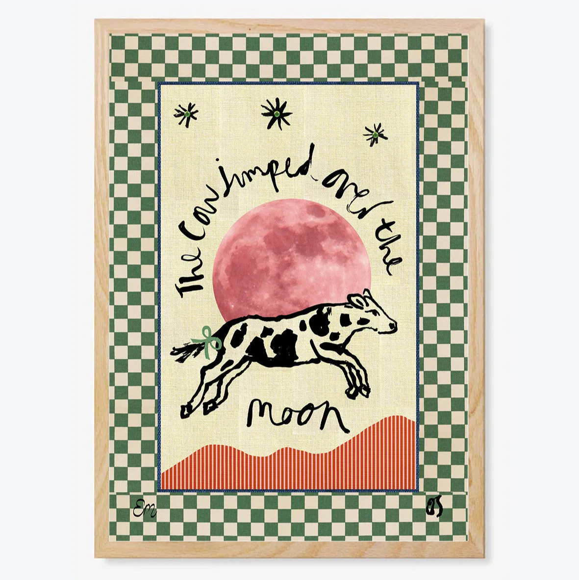 The Cow Jumped Over the Moon Art Print