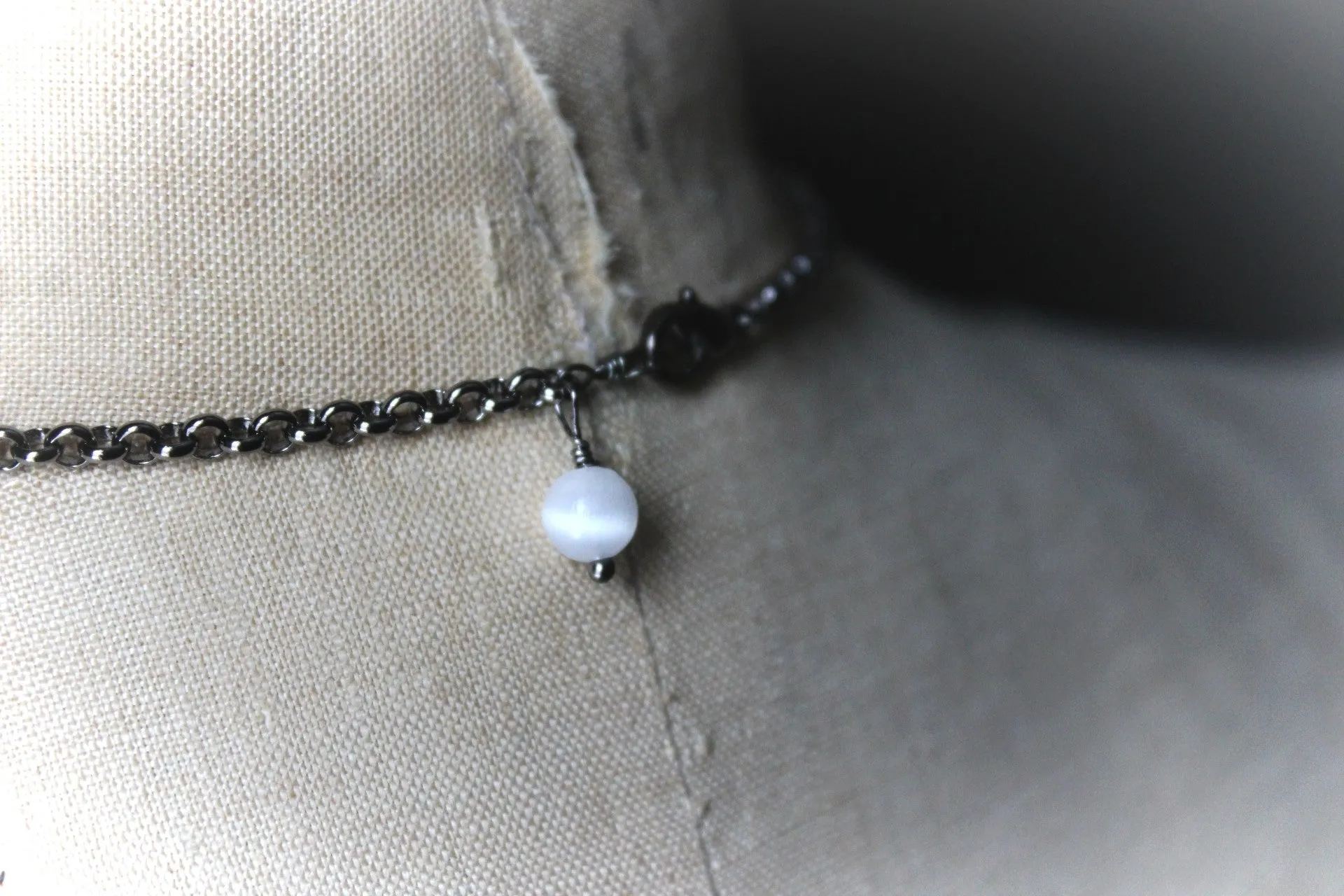 The Crystal Forest | Frosted Plume. Gemstone & Ceramic Necklace.