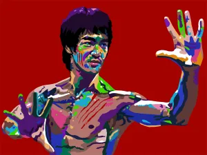 The Dragon - Bruce Lee Portrait Art - Limited Edition Giclee Art Print & Wall Decor - Vakseen Art