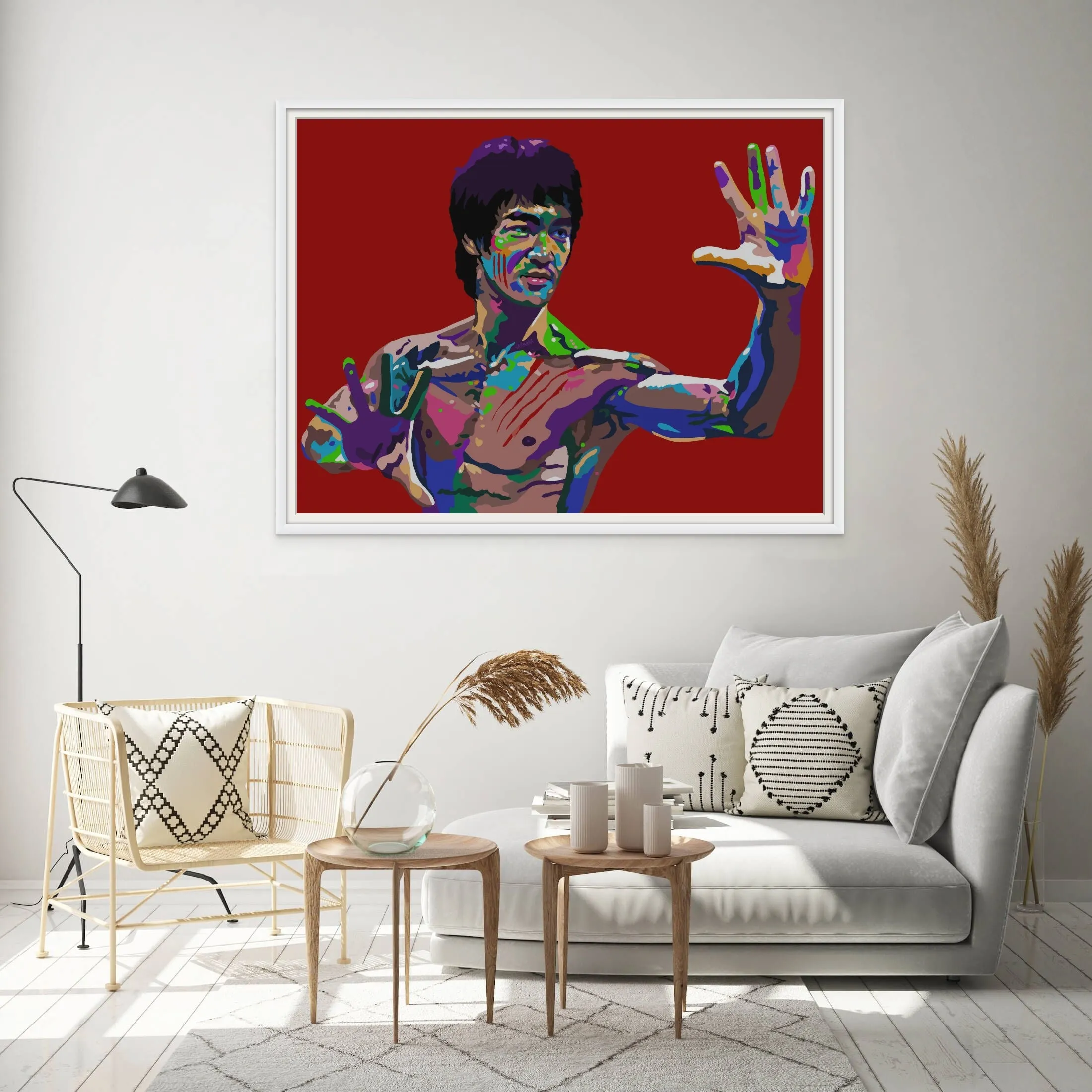 The Dragon - Bruce Lee Portrait Art - Limited Edition Giclee Art Print & Wall Decor - Vakseen Art