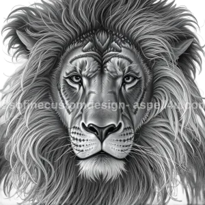 The Face of Lion Pride AI Created One of a Kind Digital Download Canvas Poster Wall Art Print DIY Printable Gift Make Your Own Crafts