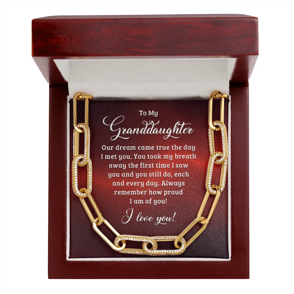 The first time I saw you-Link Necklace for Granddaughter