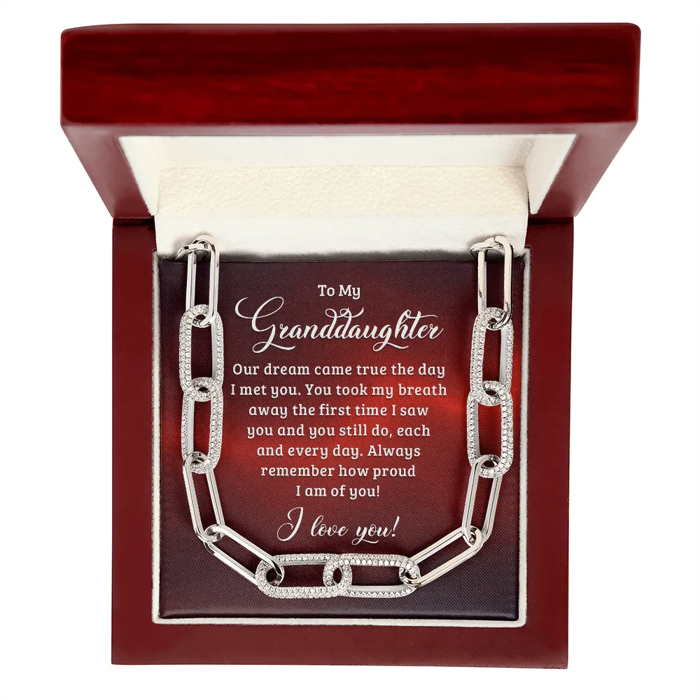 The first time I saw you-Link Necklace for Granddaughter