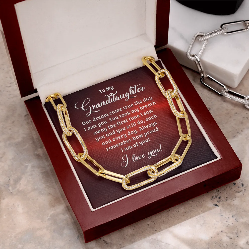 The first time I saw you-Link Necklace for Granddaughter