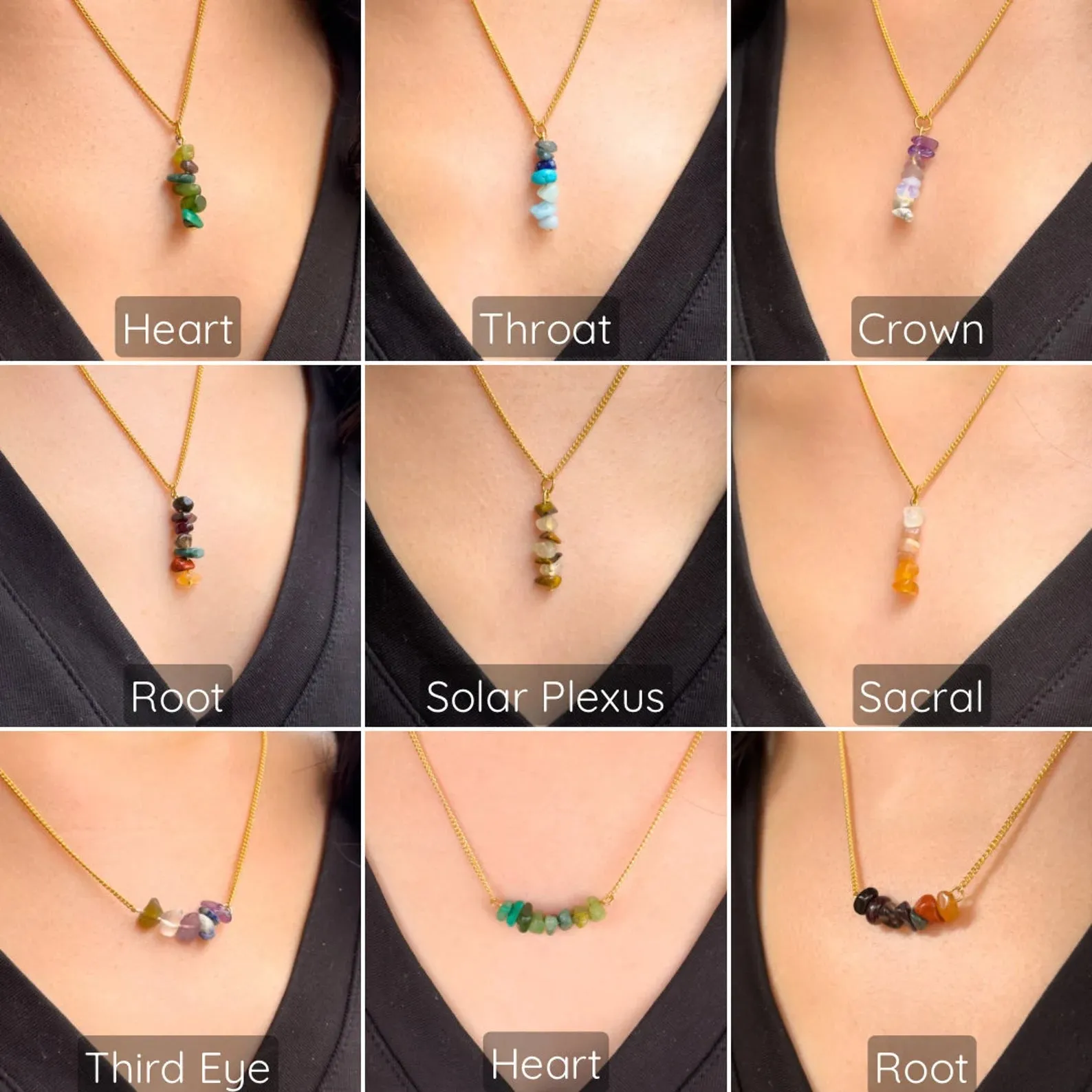 Third Eye Chakra Gemstone Necklace