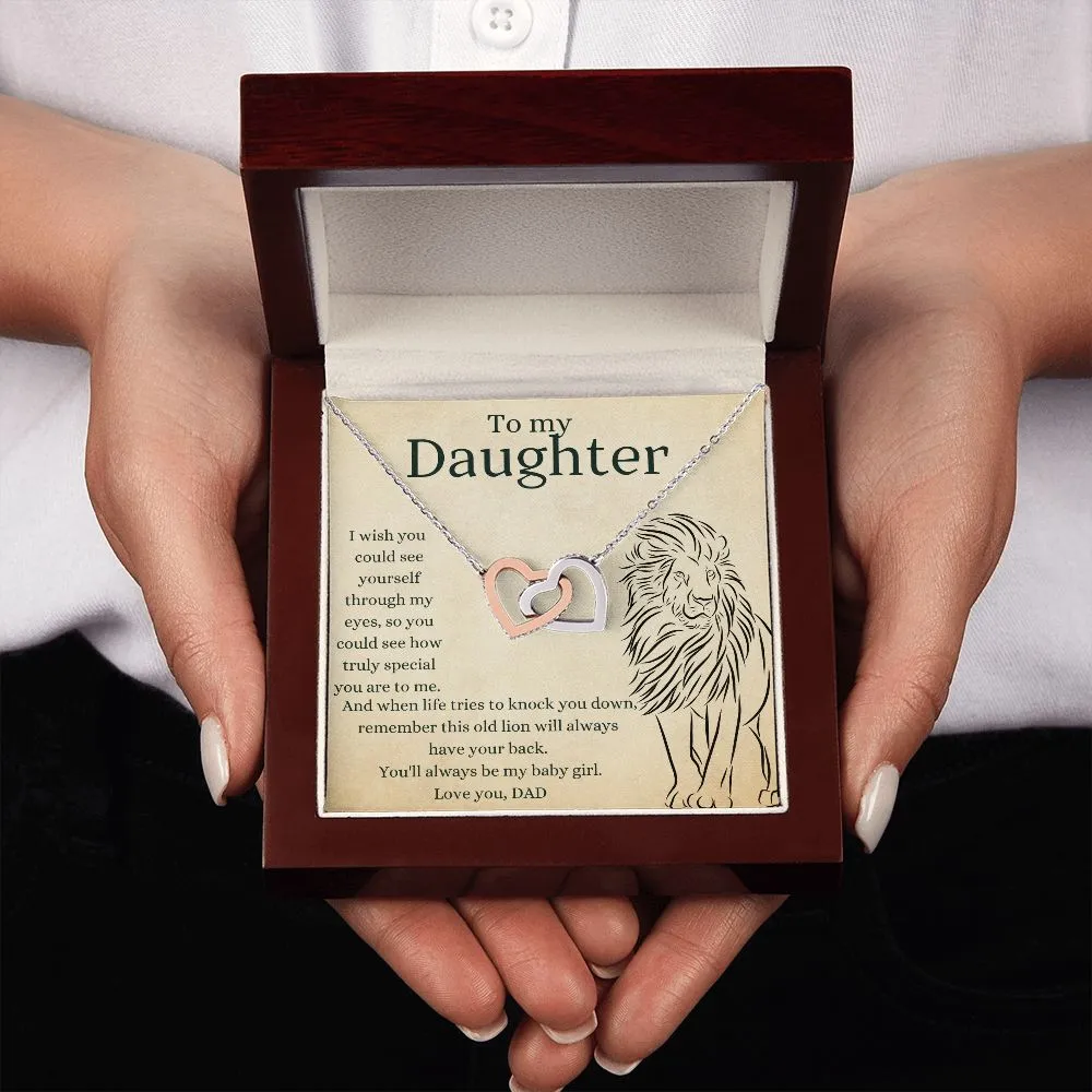 This Old Lion Dad - Interlocking Hearts Necklace