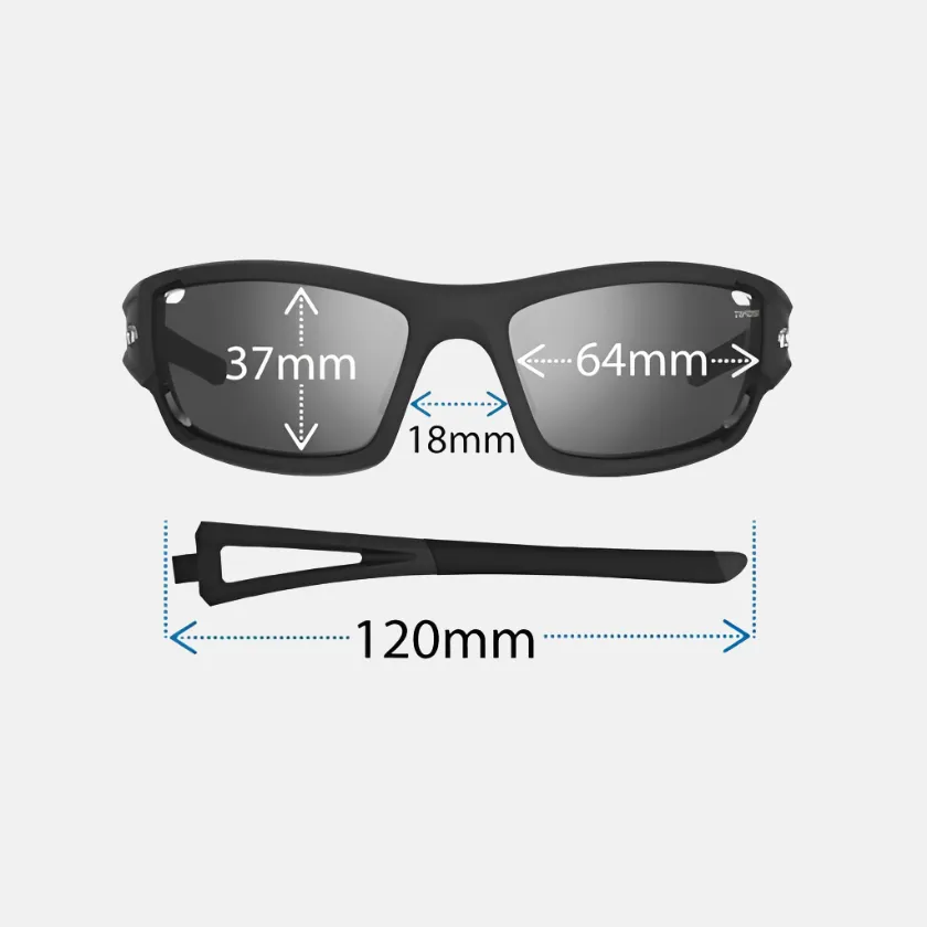 Tifosi Sports Glasses With Replacable Lenses Dolomite 2.0 Matte Black -Smoke/ACRed/Clear