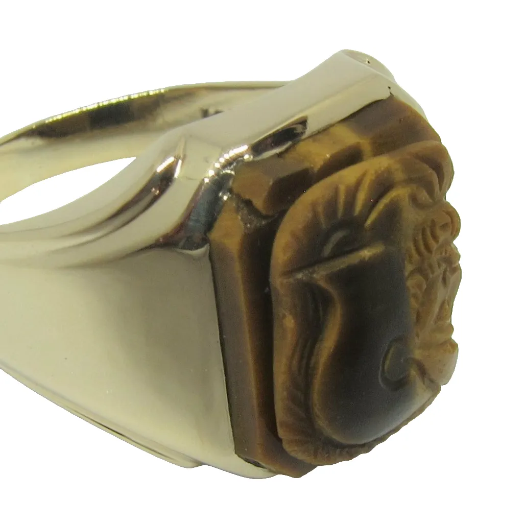 Tiger's Eye Cameo Ring
