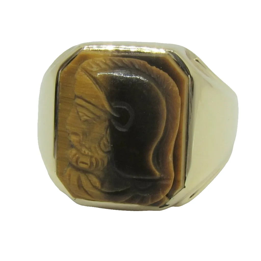 Tiger's Eye Cameo Ring