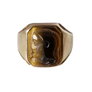 Tiger's Eye Cameo Ring