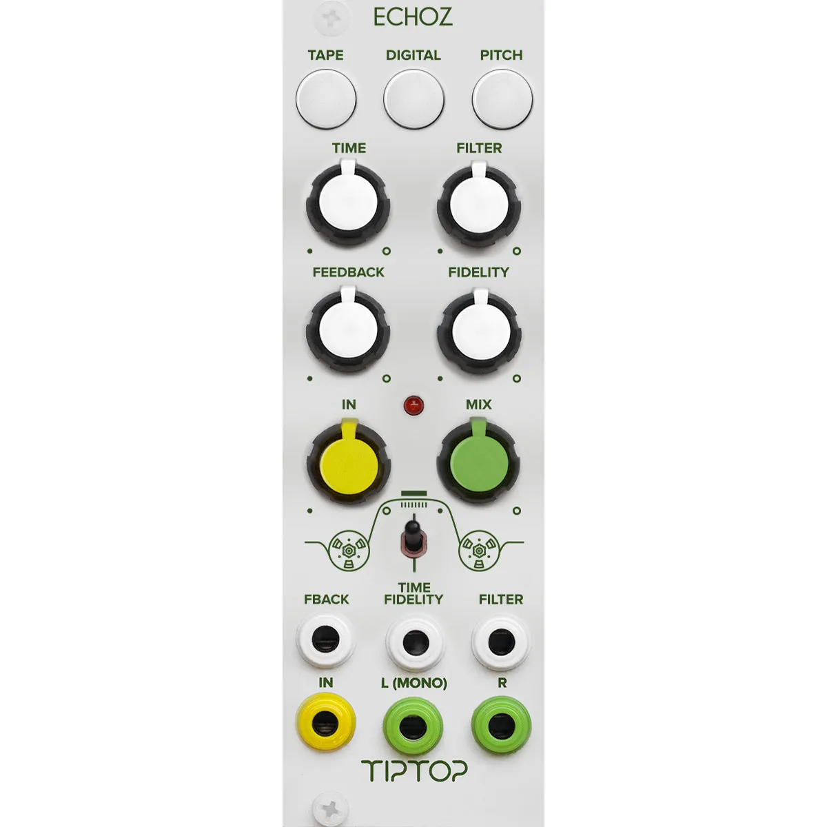 Tiptop Audio ECHOZ Time Delay Effect, white