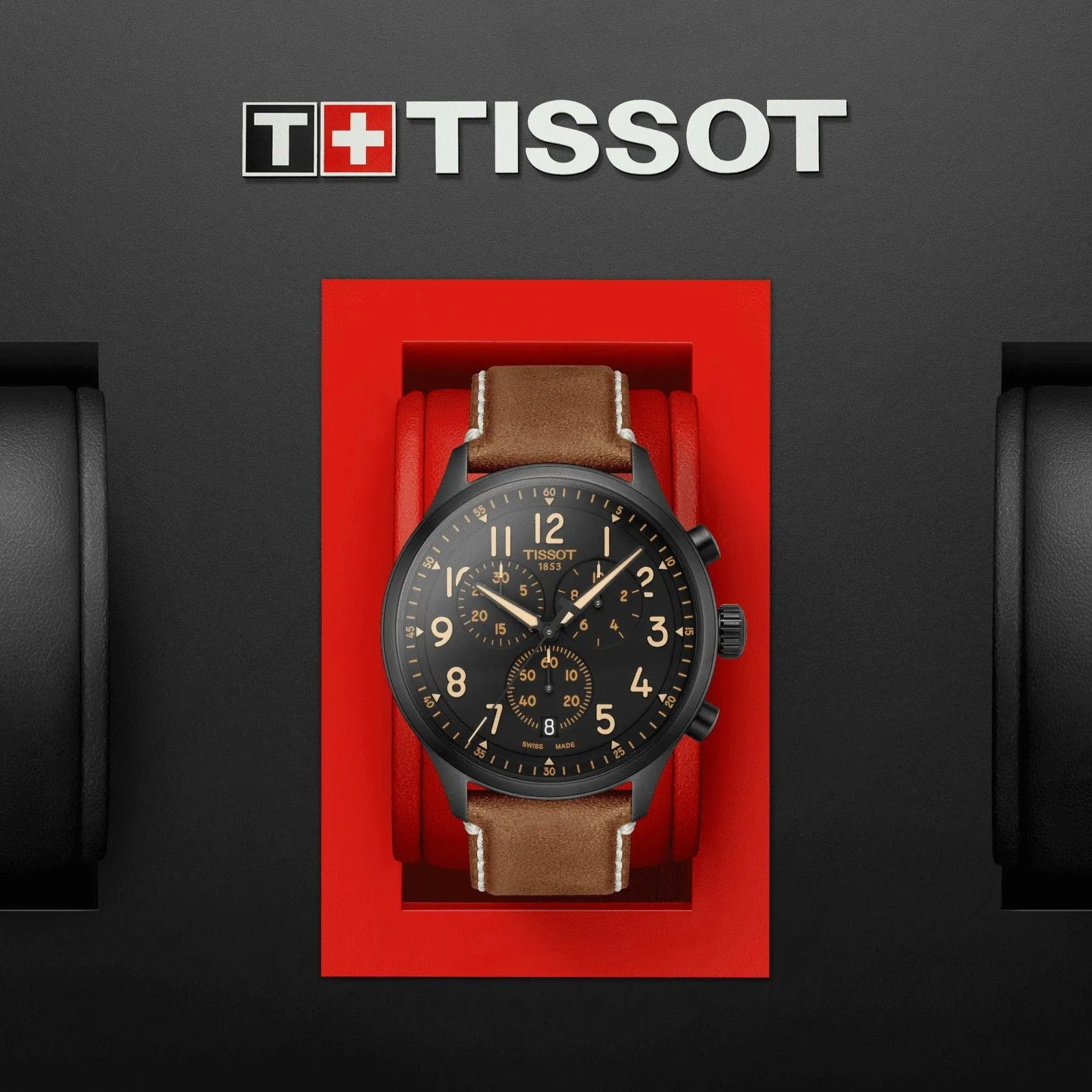 Tissot Chrono XL 45mm Watch Black Quartz Steel Finish Pvd Black T116.617.36.052.03