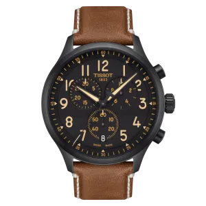 Tissot Chrono XL 45mm Watch Black Quartz Steel Finish Pvd Black T116.617.36.052.03