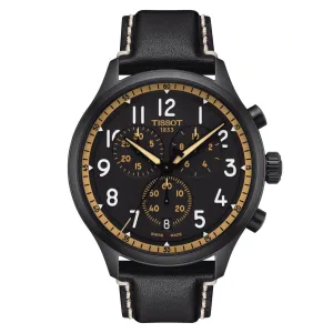 Tissot Chrono XL Vintage 45mm Black Quartz Watch Steel Finish Pvd Black T116.617.36.052.02