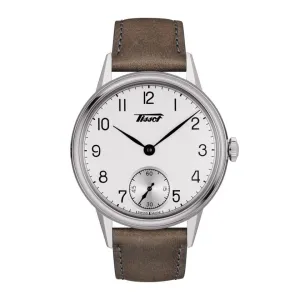 Tissot Heritage Petite watch second 42mm silver charge manual steel t119.405.16.037.01