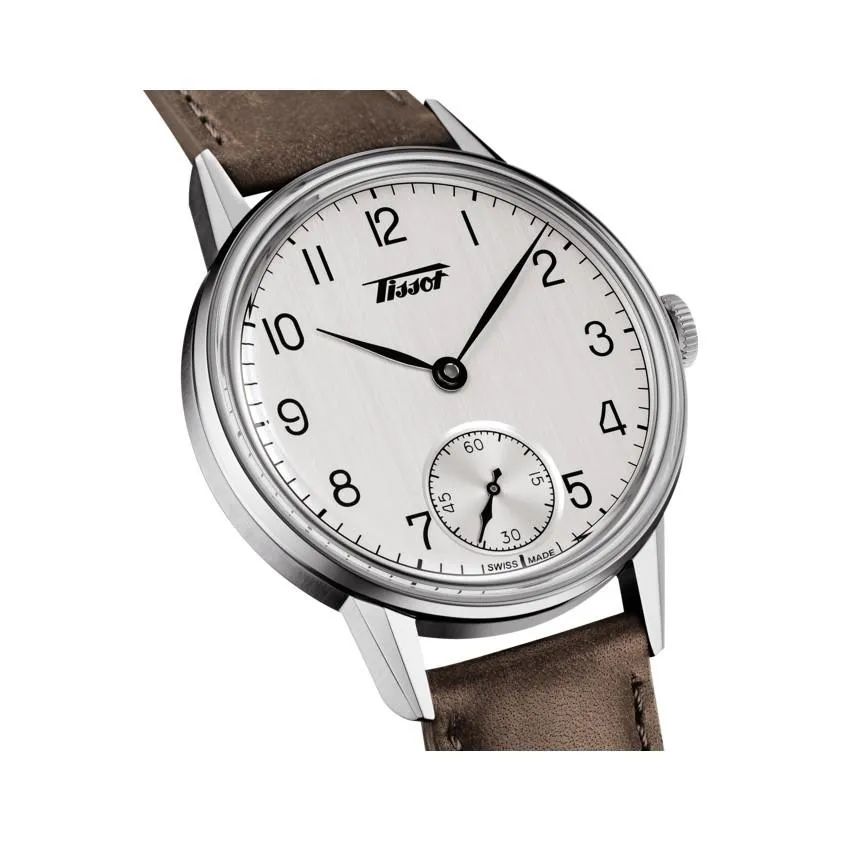 Tissot Heritage Petite watch second 42mm silver charge manual steel t119.405.16.037.01