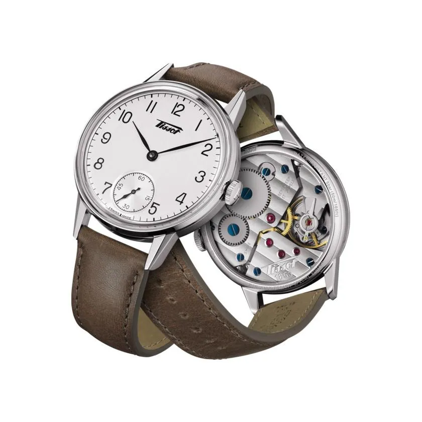 Tissot Heritage Petite watch second 42mm silver charge manual steel t119.405.16.037.01