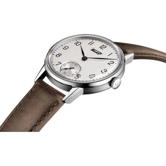 Tissot Heritage Petite watch second 42mm silver charge manual steel t119.405.16.037.01