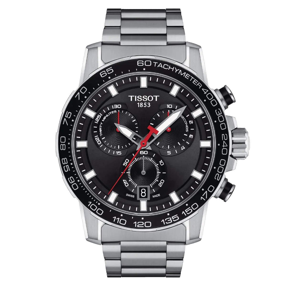 Tissot Supersport Chrono 45.5mm Watch Black Quartz Steel T125.617.11.051.00