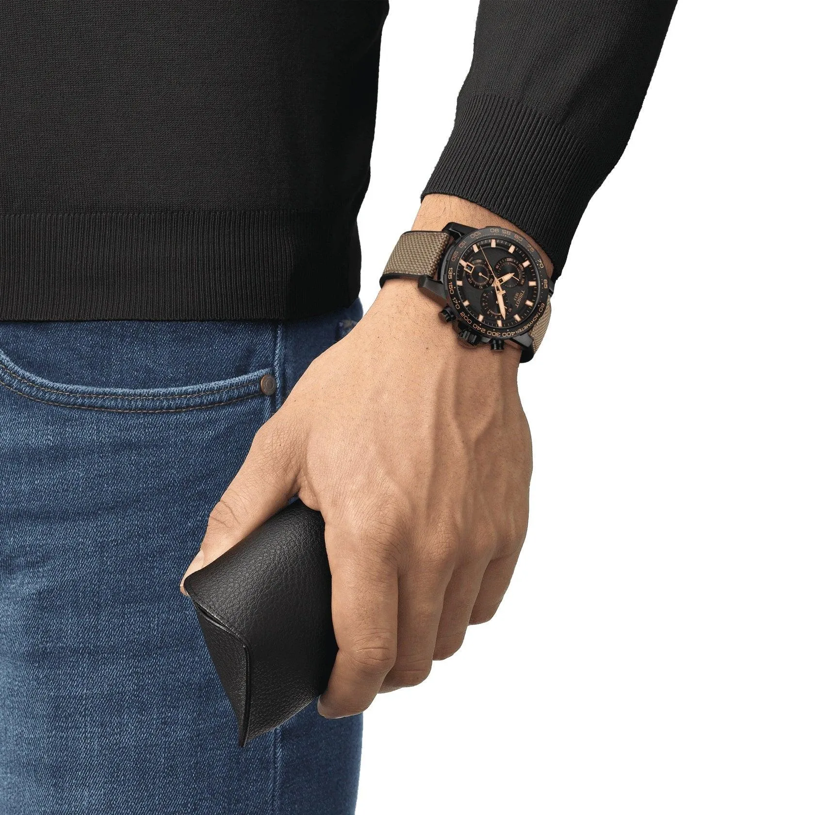 Tissot Supersport Chrono 45mm Watch Black Quartz Steel Finish Pvd Black T125.617.37.051.01
