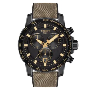 Tissot Supersport Chrono 45mm Watch Black Quartz Steel Finish Pvd Black T125.617.37.051.01