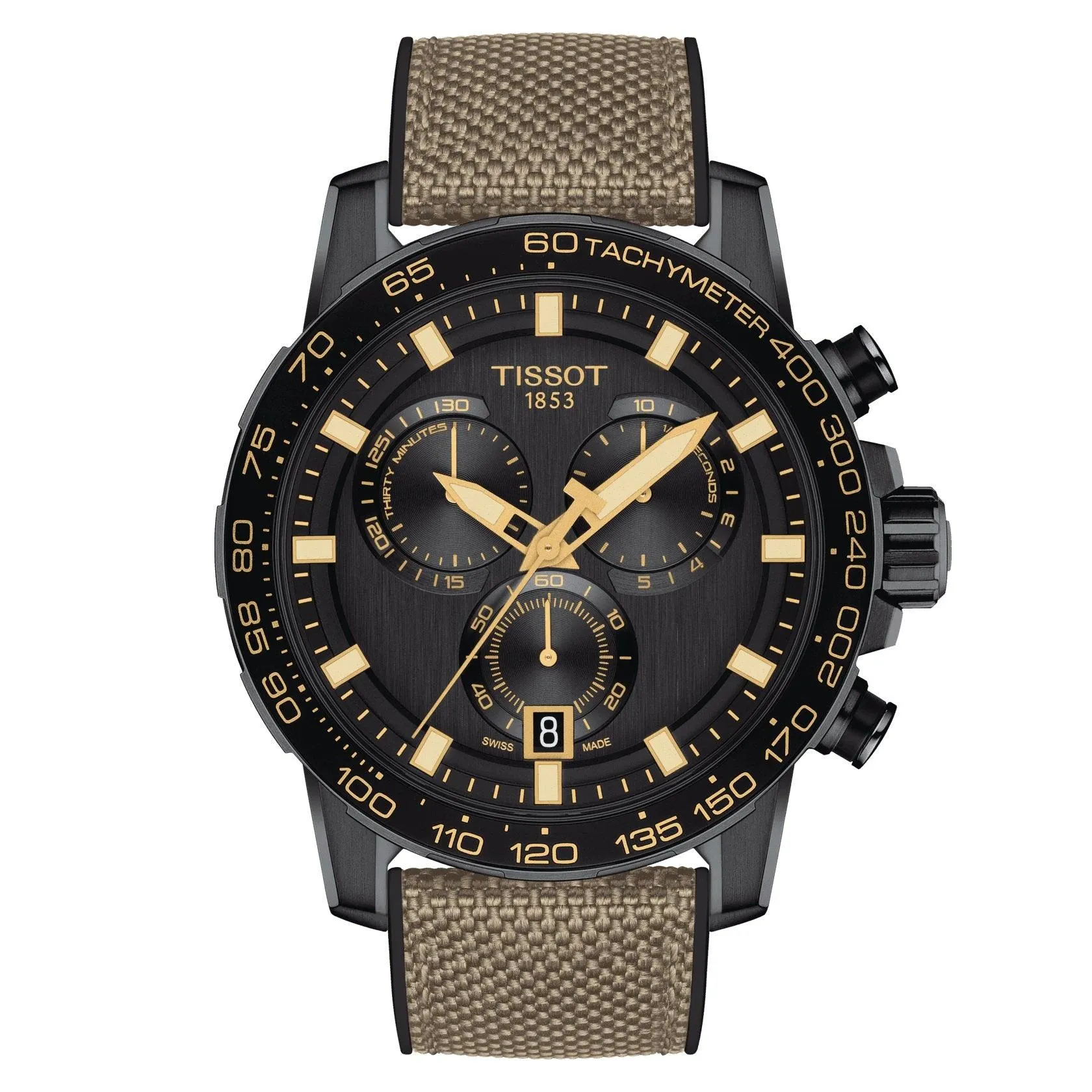 Tissot Supersport Chrono 45mm Watch Black Quartz Steel Finish Pvd Black T125.617.37.051.01