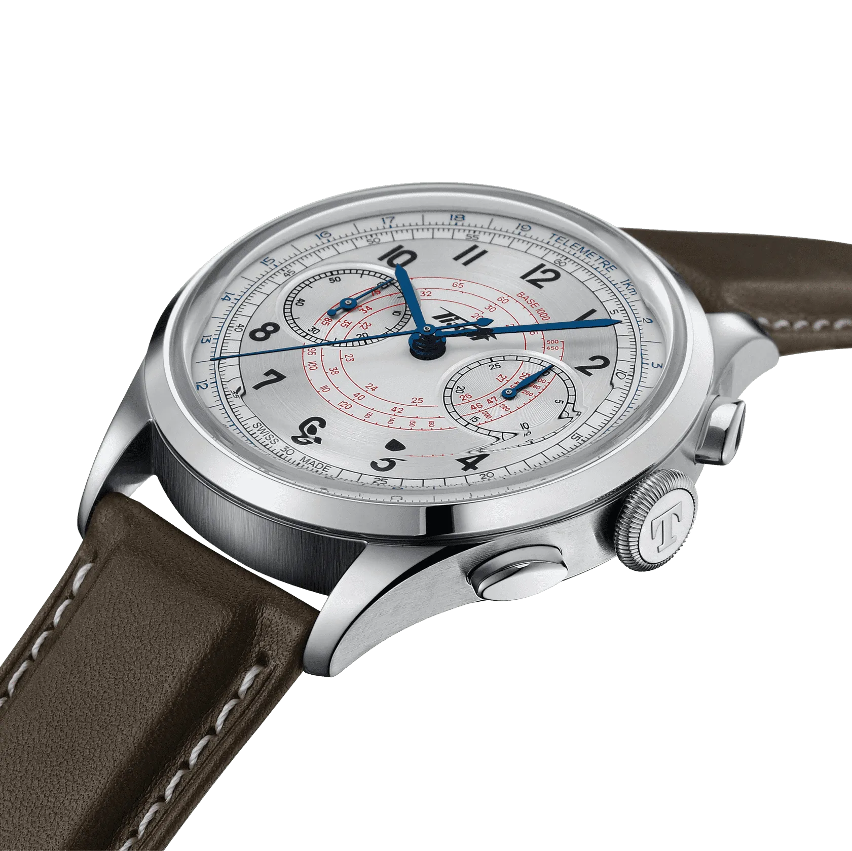 Tissot Telemeter watch 1938 42mm Automatic Silver Steel T142.462.16.032.00
