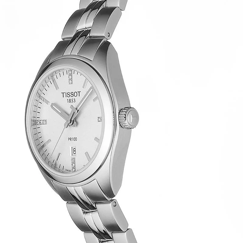 Tissot watch pr 100 lady 33mm silver quartz steel t101.210.11.036.00