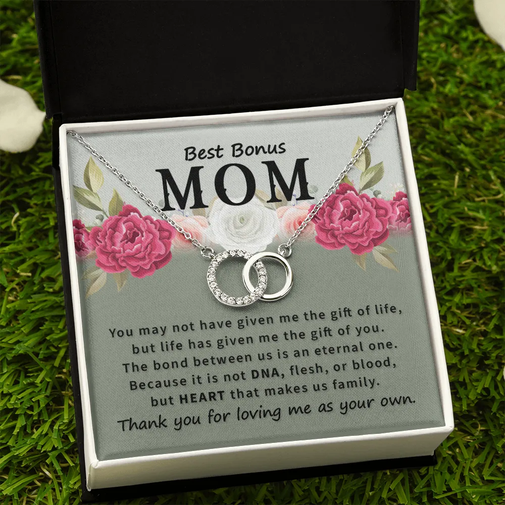 To Best Bonus Mom-Perfect Pair Necklace