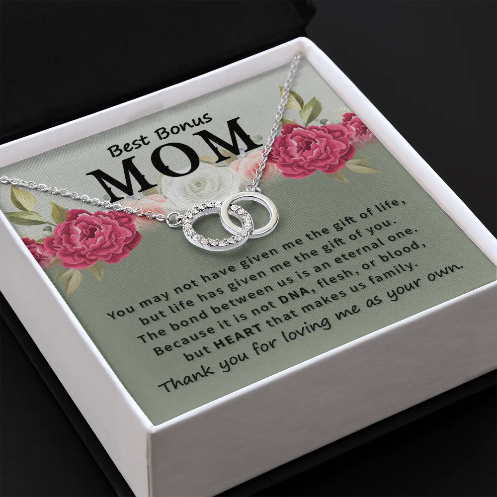 To Best Bonus Mom-Perfect Pair Necklace