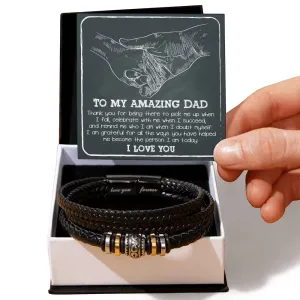 To My Amazing Dad Bracelet, Father's Day gift, Dads "Love You Forever" Bracelet