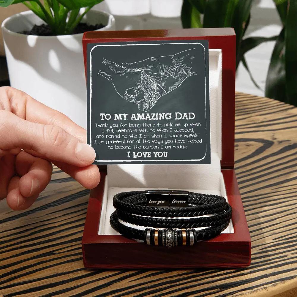 To My Amazing Dad Bracelet, Father's Day gift, Dads "Love You Forever" Bracelet