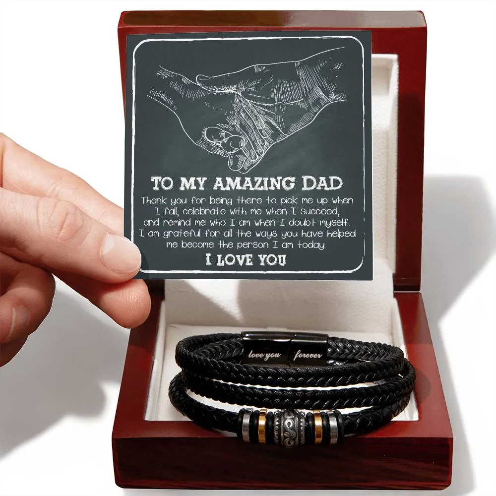 To My Amazing Dad Bracelet, Father's Day gift, Dads "Love You Forever" Bracelet