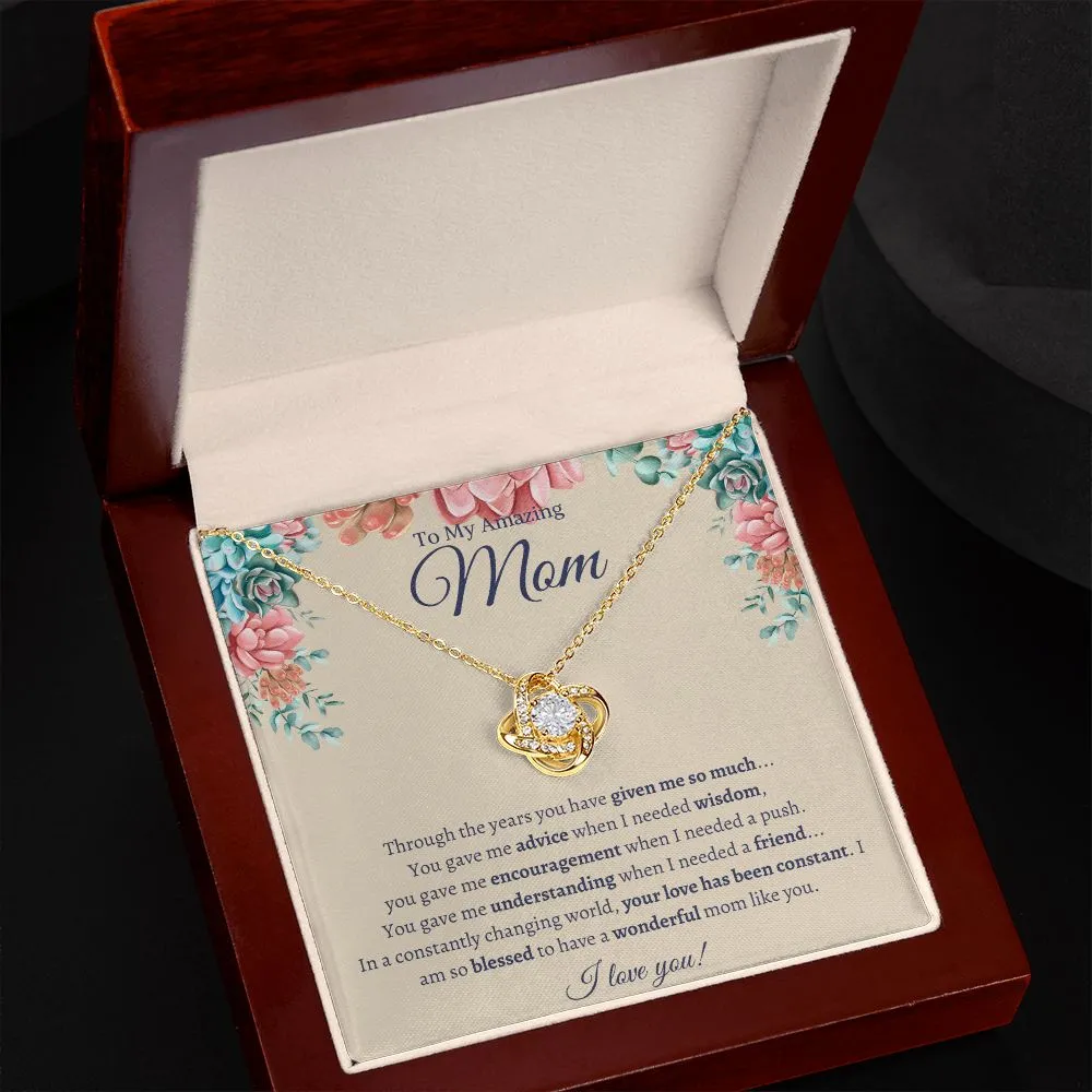 To My Amazing Mom - Love Knot Necklace