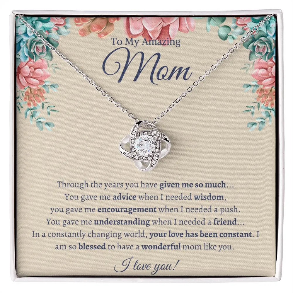 To My Amazing Mom - Love Knot Necklace