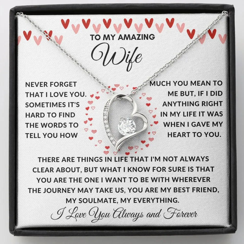To My Amazing Wife Never Forget There Are Things In Life Red