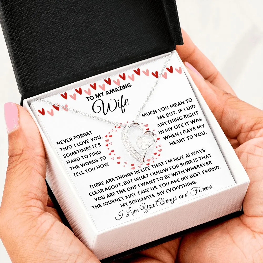 To My Amazing Wife Never Forget There Are Things In Life Red