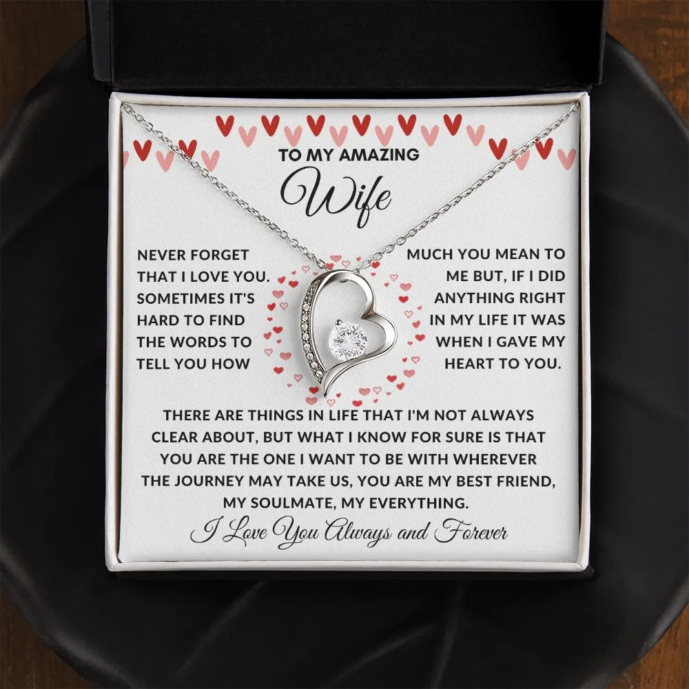 To My Amazing Wife Never Forget There Are Things In Life Red