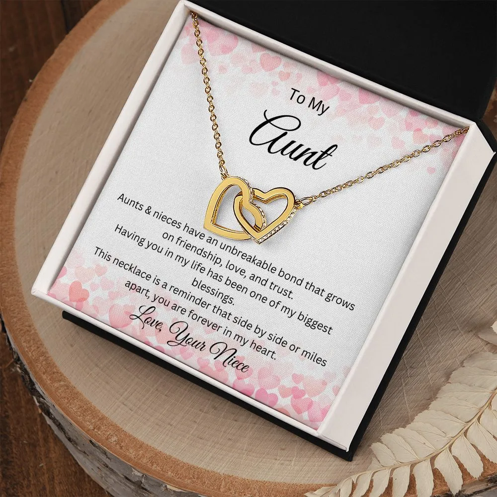 To My Aunt From Your Niece You Are Forever In My Heart Necklace