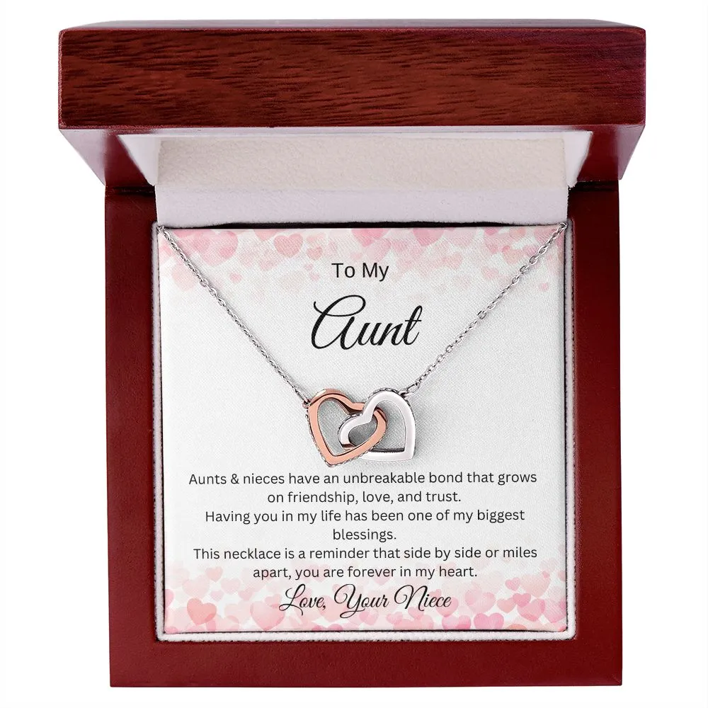 To My Aunt From Your Niece You Are Forever In My Heart Necklace