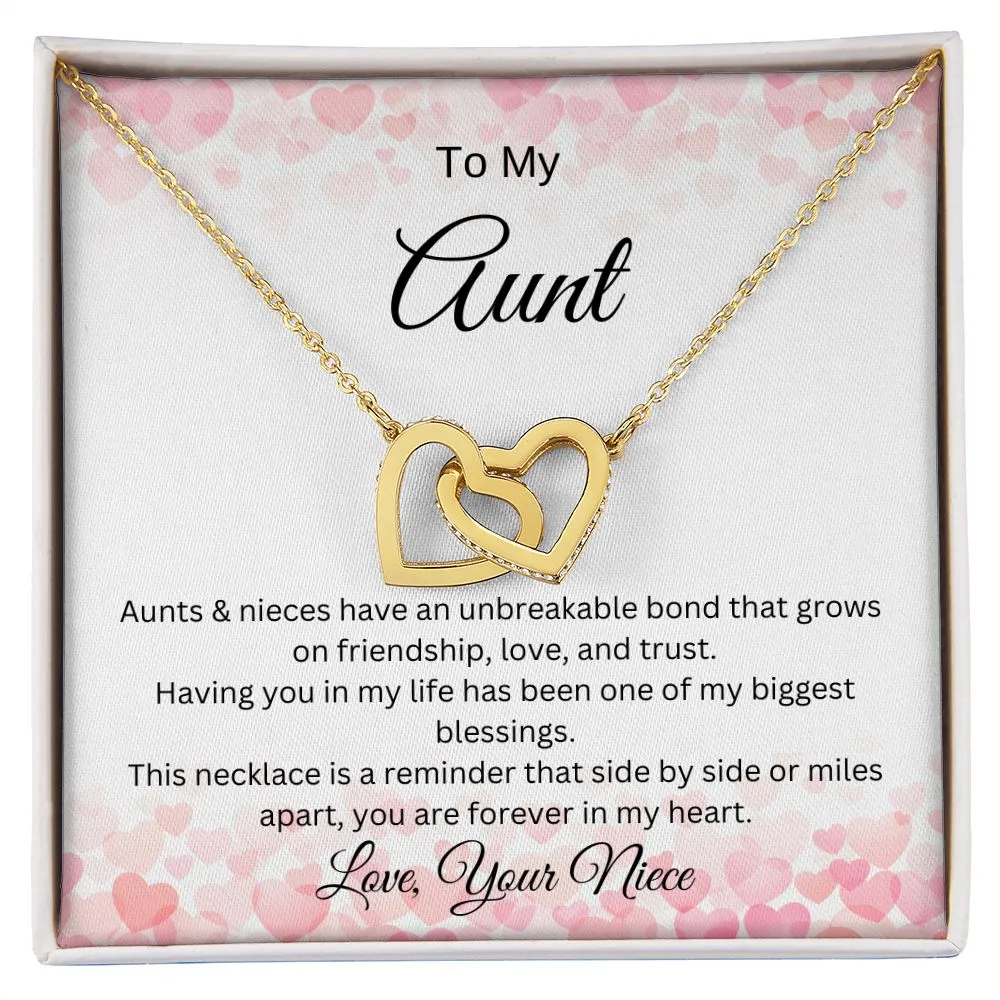 To My Aunt From Your Niece You Are Forever In My Heart Necklace