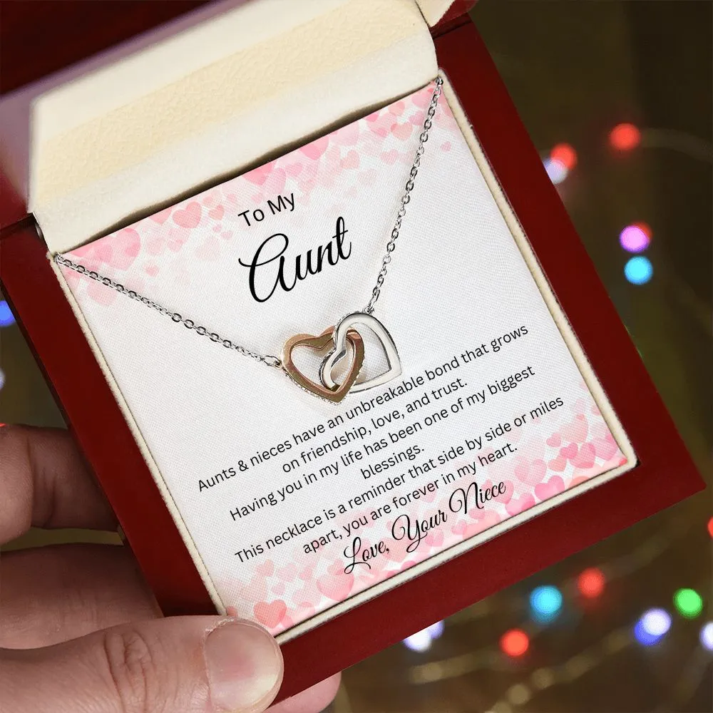 To My Aunt From Your Niece You Are Forever In My Heart Necklace