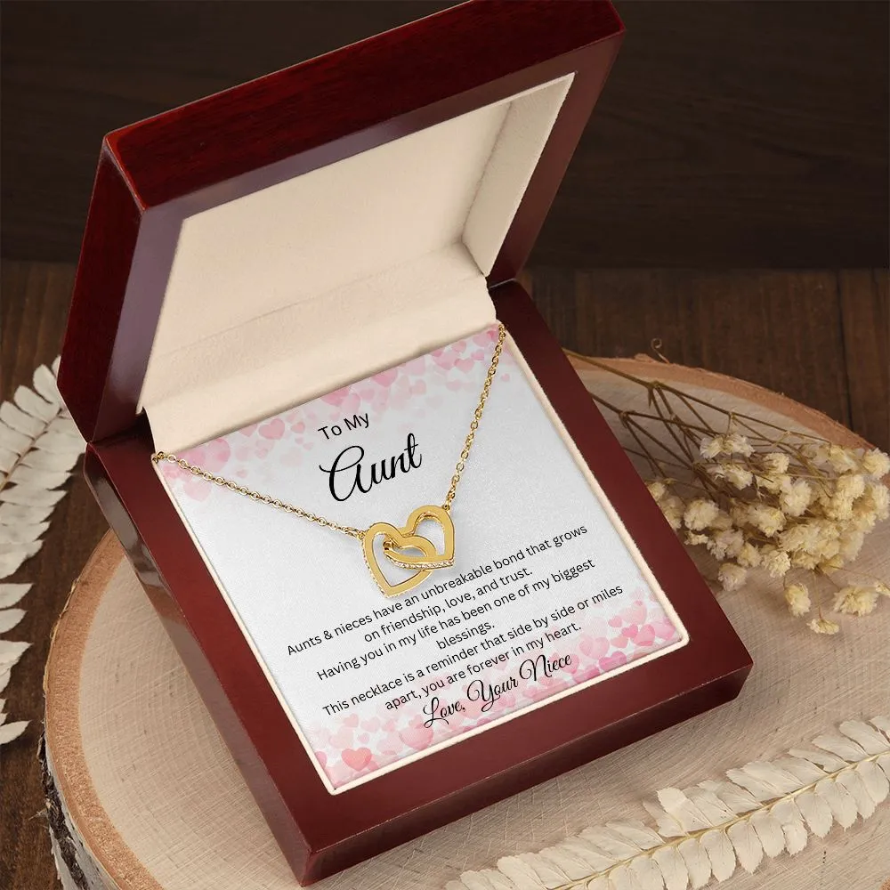 To My Aunt From Your Niece You Are Forever In My Heart Necklace